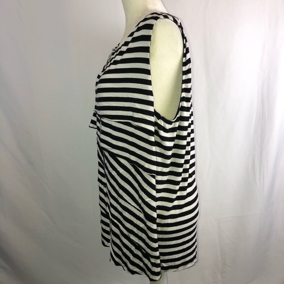 Torrid Size 3 Striped Flutter Front Layered Tank - Picture 2 of 7